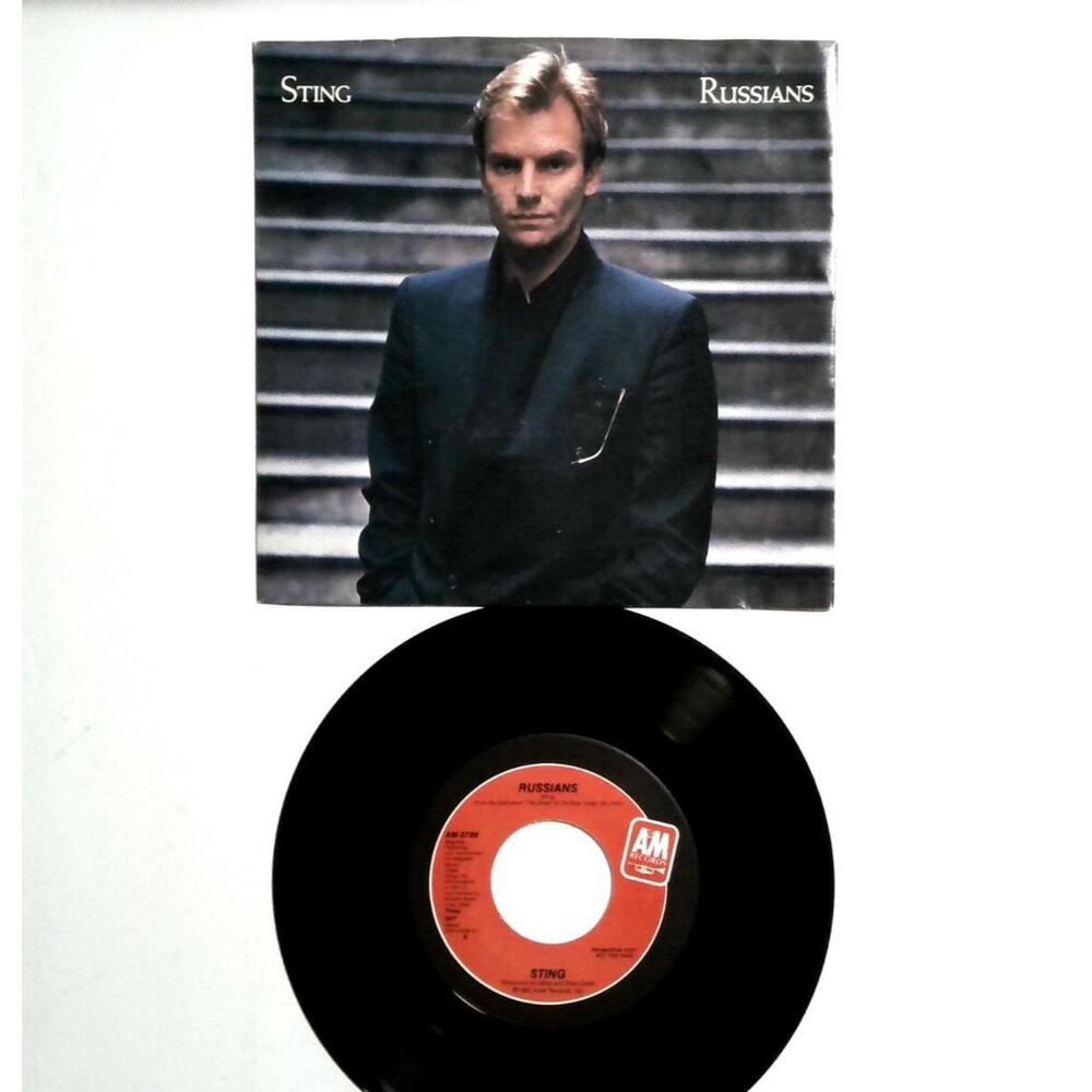 Sting Russians Promo 45 with Picture Sleeve Same Track Both Sides 1985 Pop Rock